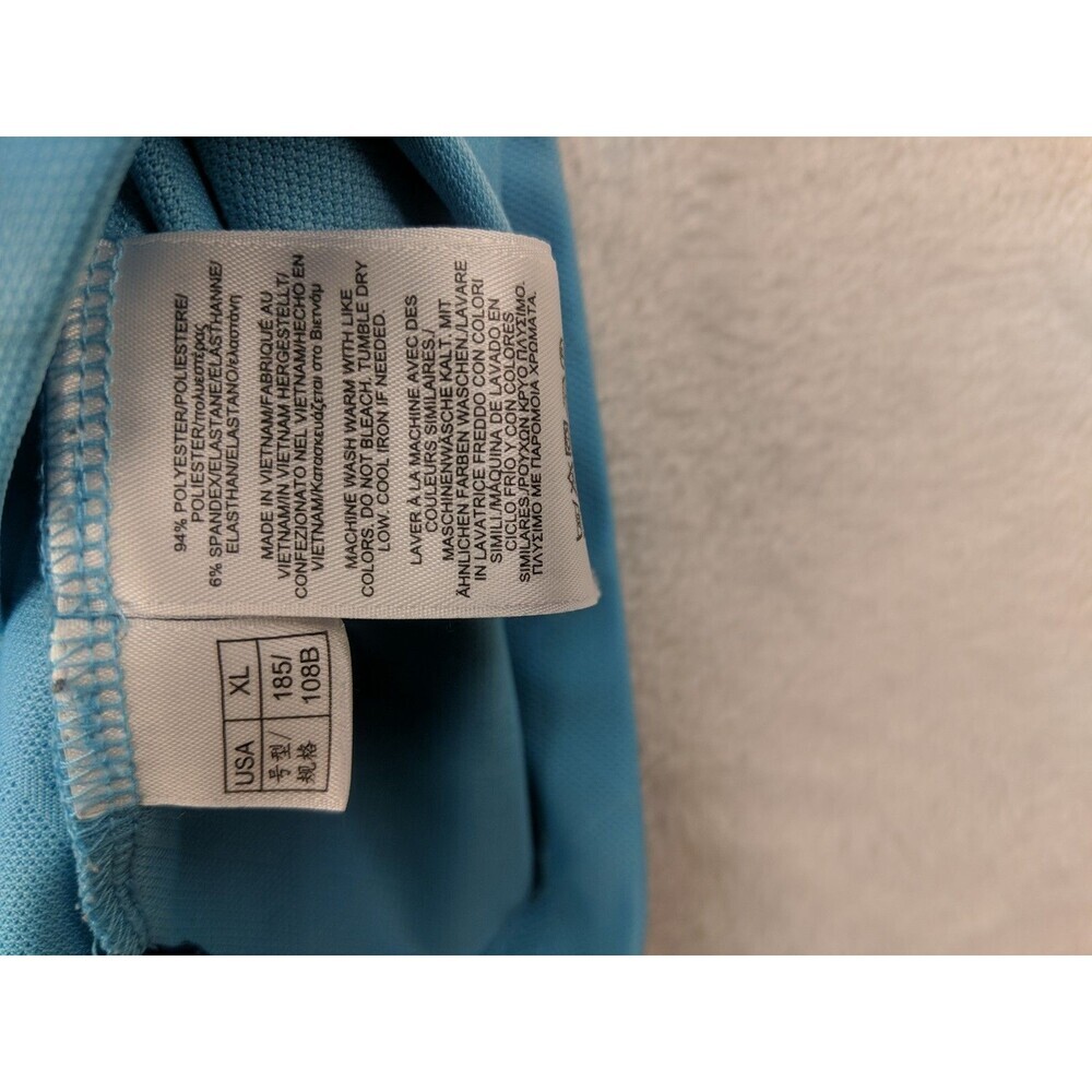 Brooks Brothers Two Tone Blue Performance Polo Mens XL Short Sleeve Breathable - Picture 10 of 12